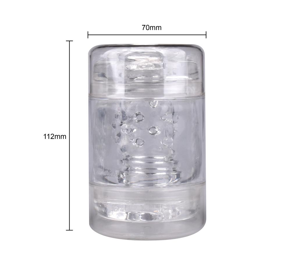 Erokay - Pocket Pussy 貫通型2穴迷你飛機杯 - 透明 照片-4