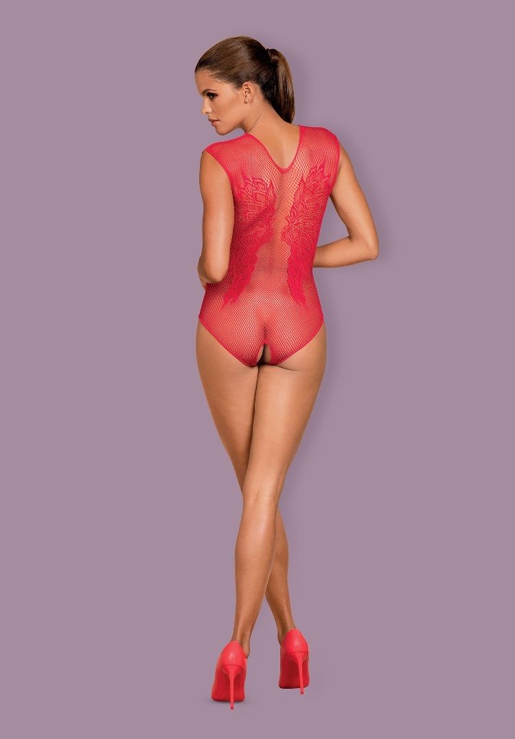 Obsessive - B112 連身內衣 - 紅色 - S/M/L 照片-4