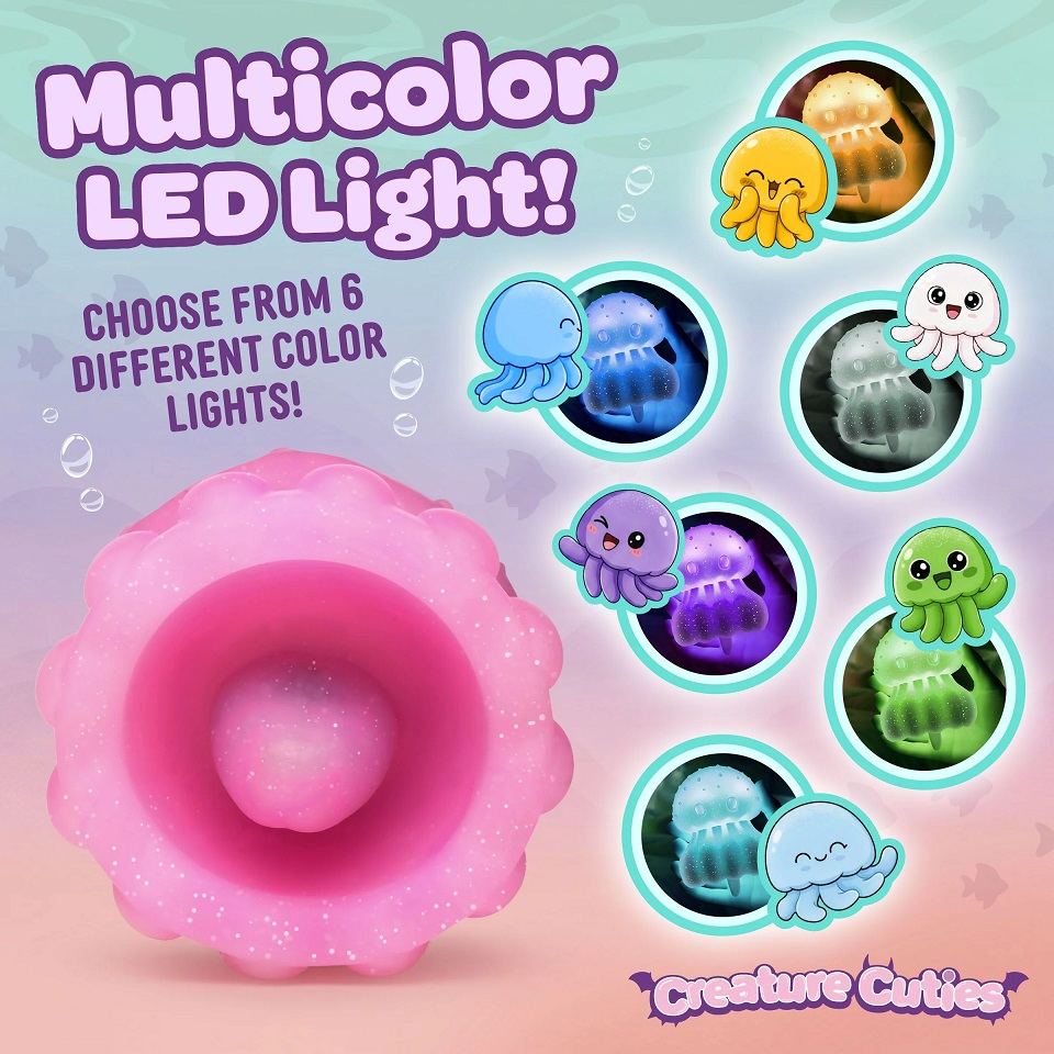 Creature Cuties - Glow Jelly Licking Vibro Stimulator - Pink photo-2