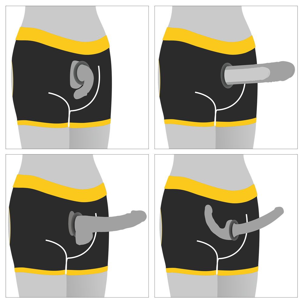 The Most comfortable unisex strap-on boxer shorts!
The Unise... Lovetoy - Horny Strapon Shorts - Black - XS/S photo-22