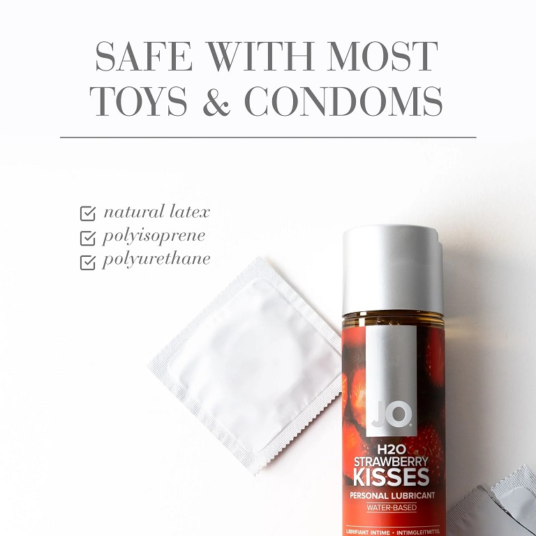 JO H2O Strawberry Kisses flavored lubricant lets you enjoy t... JO - H2O Strawberry Lubricant - 60ml photo-4