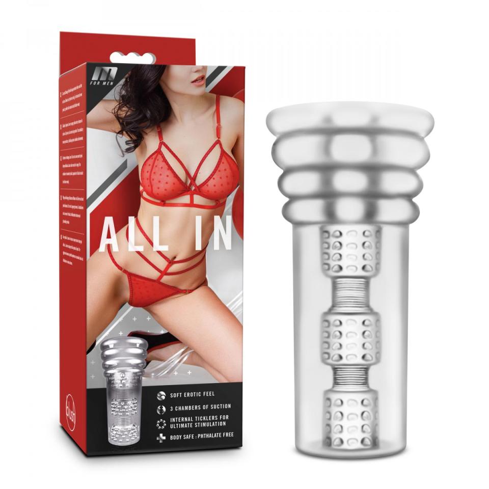 Don’t do anything half way—go ALL IN! This sexy stroker feat... M For Men - All In Masturbator - Clear photo-3