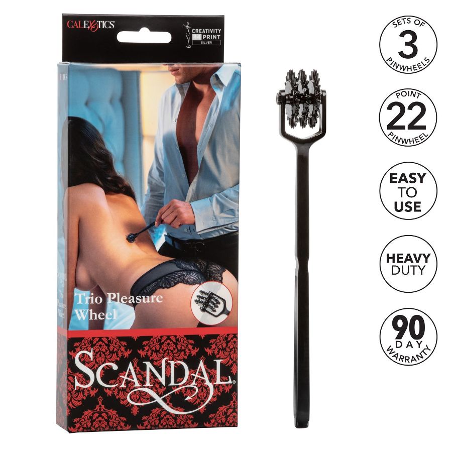 Indulge in thrilling pleasure with the beautiful Scandal Tri... CEN - Scandal Trio Pleasure Wheel - Black photo-7