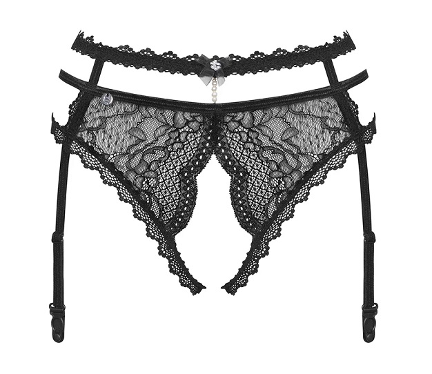 New, very hot mix will fulfill all your spicy wishes today! ... Obsessive - Pearlove Garter Belt - Black - L/XL photo-8