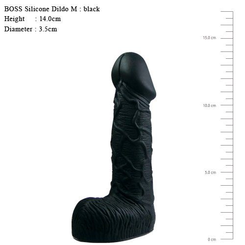 Boss - Silicone Dildo M - Black photo