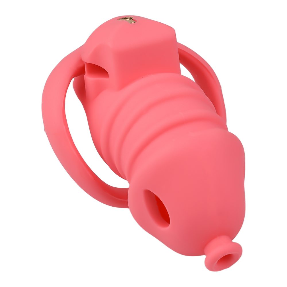 Cage high: 107mm &n... FAAK - Long Resin Chastity Cage - Red photo-4