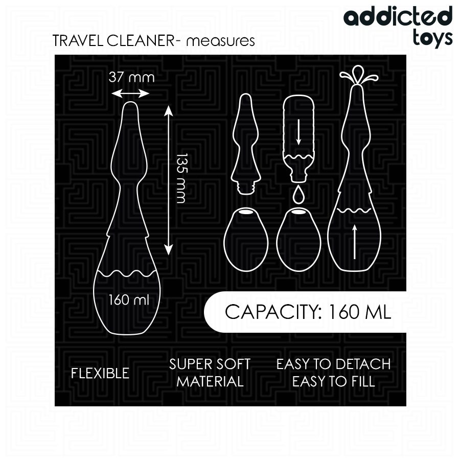 The Addicted Toys Model 1 Travel Cleaner is a practical and ... Addicted Toys - #1 Travel Anal Douche - Black photo-6