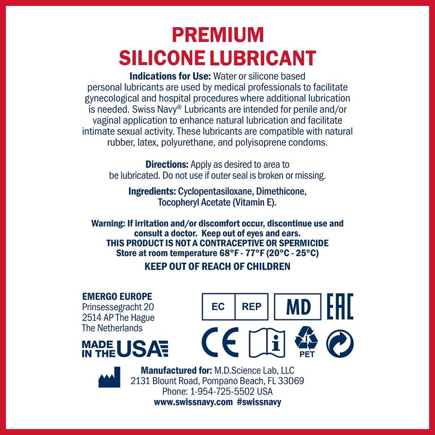 The newest category of lubricant on the market is silicone. ... Swiss Navy - Silicone Lubricant - 237ml photo-3