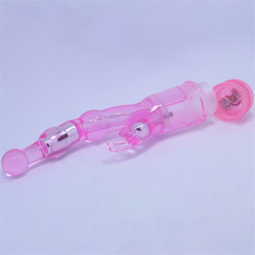 Use your waterproof Naughty Rabbit Vibrator in the tub, show... Aphrodisia - Naughty Rabbit Crystal Stimulator Vibe - Purple photo-5
