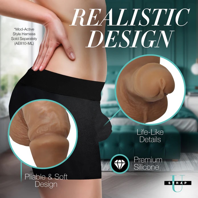 Introducing the ultimate solution for a realistic, comfortab... Strap U - 3.6" Uncut Packer Dildo - Medium photo-4