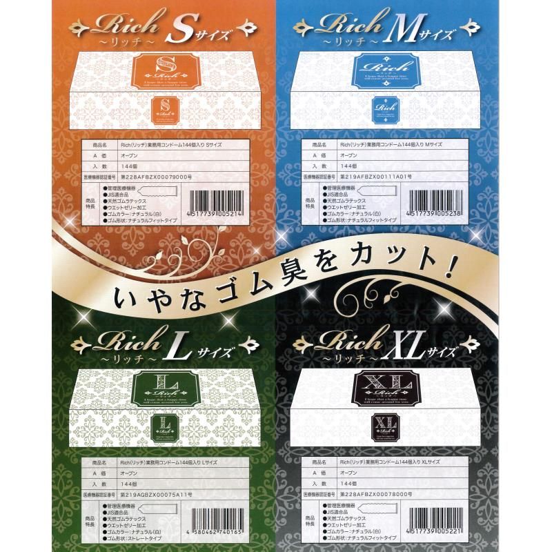 Yamashita Latex - Rich 安全套 中碼 - 144片裝 照片-10