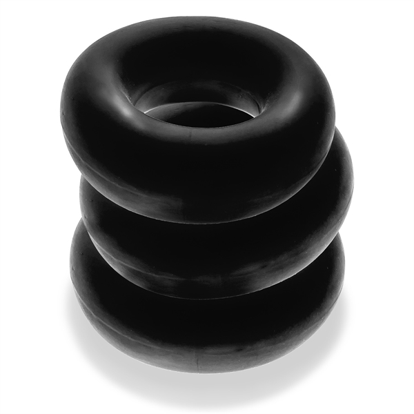 These fat-boys cockrings are the next-step-up WILLY’s…3 non-... Oxballs - Fat Willy Cockring 3's Pack - Black photo-2