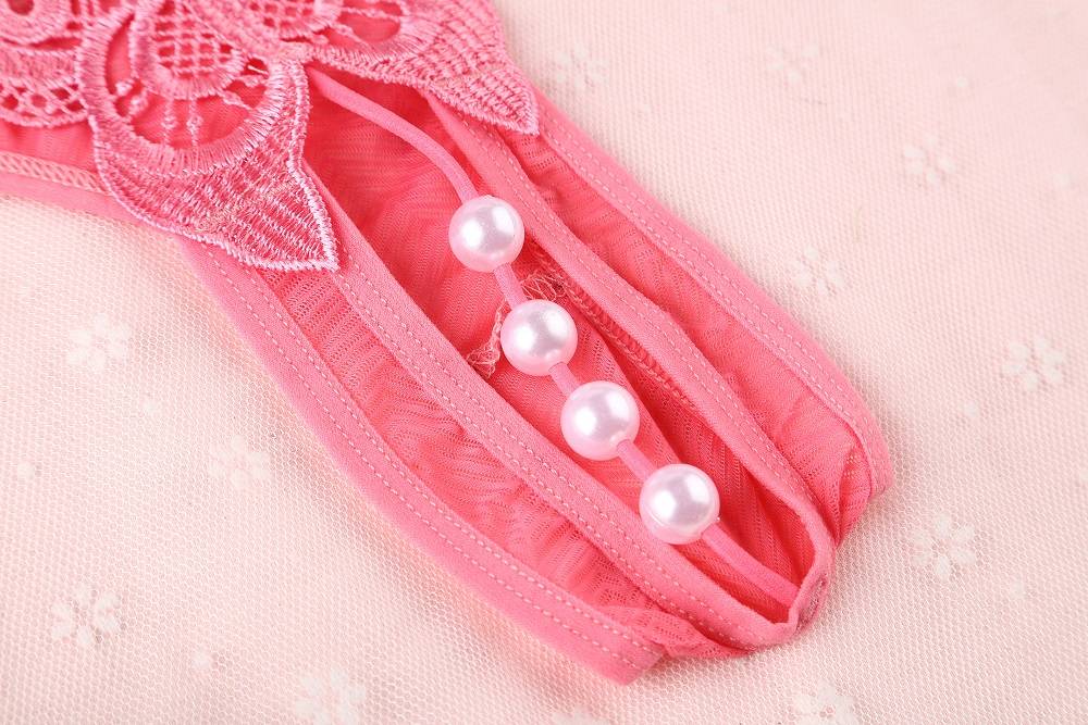 SB - Thong w Pearls 203 - Watermelon Pink photo-5