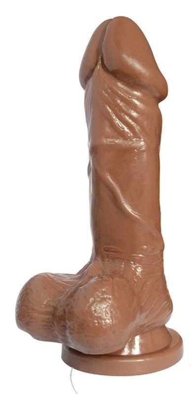 He's big, he's firm and he's always ready when y... Aphrodisia - Realistic Dildos Cock 10 Mode Vibrating 7″ - Brown photo-2