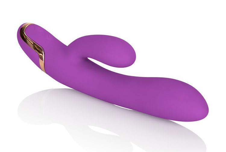 Featuring powerful dual motors and luxurious designer accent... CEN - Entice Marilyn Rabbit Vibrator - Raspberry photo-5