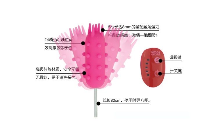 Achieve physiotherapy and masturbating, increase interest pu... Aphrodisia - 5 Function Mini Nubby Bullet - Pink photo-5