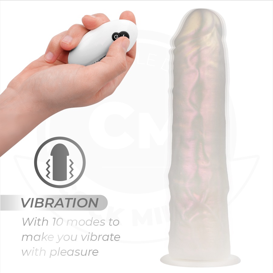 The COCK MILLER 21.5 cm is a high-end dildo that offers a un... Cock Miller - 21.5cm Lighting Vibro Dildo - Pearl photo-3