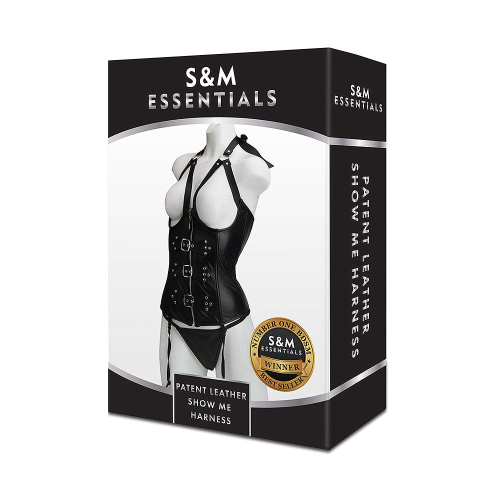 American brand S&M Essentials launches a series of bdsm prod... S&M - Patent Leather Show Me Harness photo-3