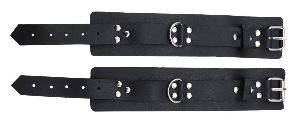 Set include collar with leash, hand cuffs, ankle cuffs and w... MT - Bondage Set w Waistband - Black photo-4