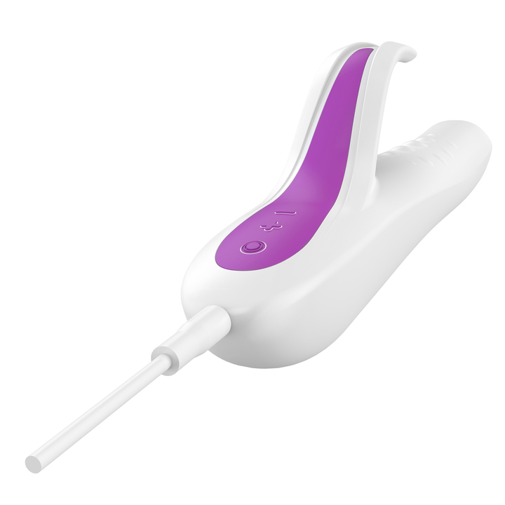 The OVO J3 is a quality rabbit vibrator with rotating beads.... Ovo - J3 Rotating Beaded Rabbit Vibrator - Blackberry photo-3