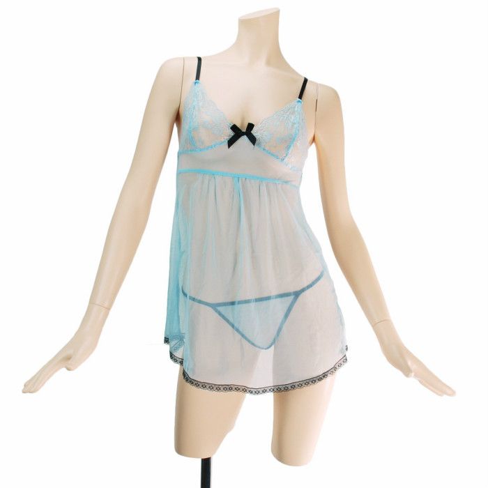 Color: BL (Blue)
Size: M
Includes: Baby Doll & Short... Costume Garden - GB-053 Back Slit Dress photo-3