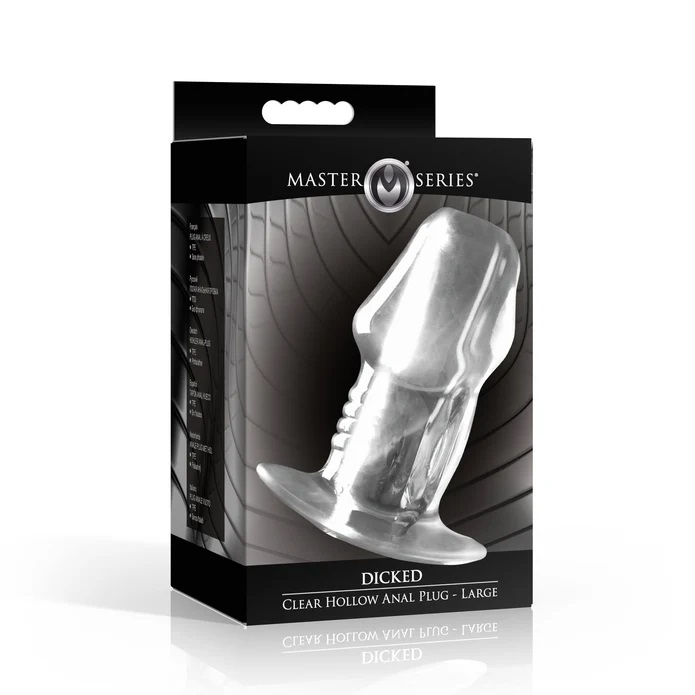 Master Series - Dicked Hollow Plug L - Clear photo-9