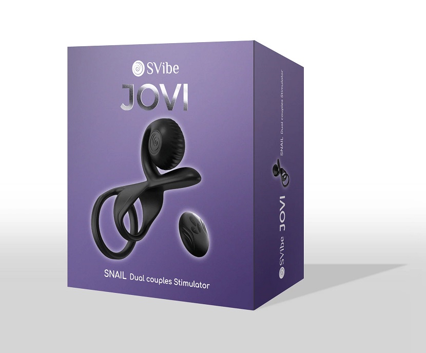 Delve into the sensation as synchro-stimulation targets the ... SVibe - Snail Jovi Couples Ring - Black photo-9