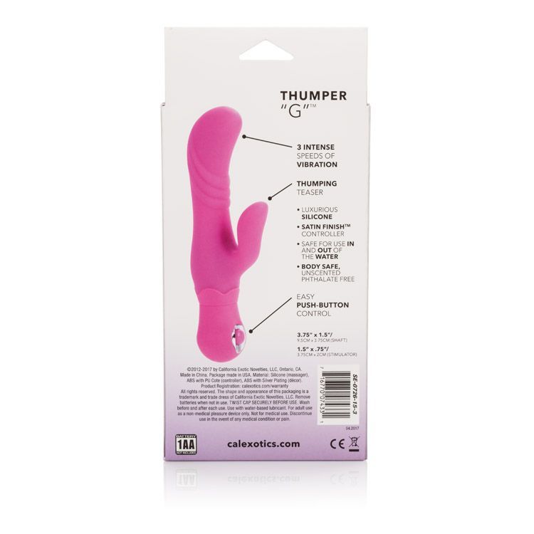 The Posh Silicone Thumper “G” packs powerful pleasure for al... CEN - Posh Thumper "G" Rabbit Vibrator - Pink photo-8