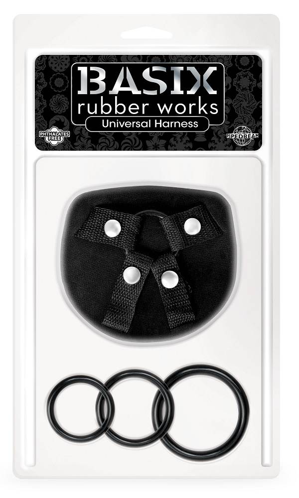 The BASIX Universal Harness is available in Regular and Plus... Pipedream - Universal Harness - Black photo-3