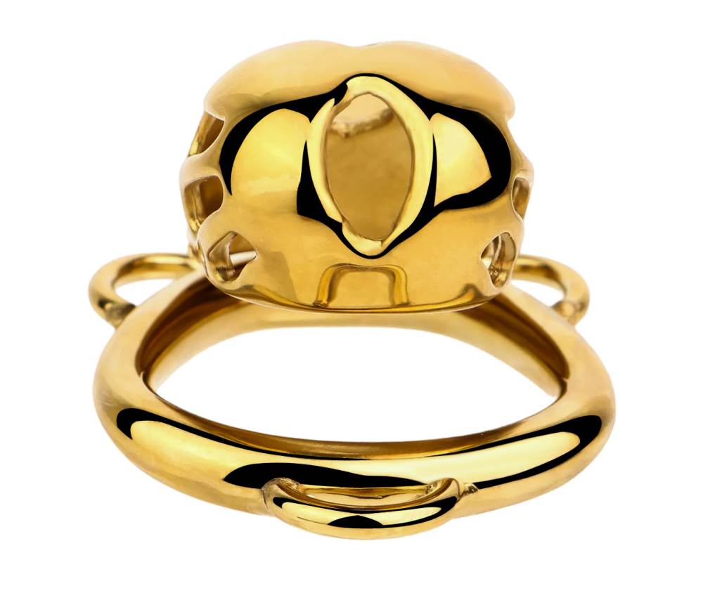 Wearable chastity lock belt with butt plug and cage
Materia... FAAK - Chastity Cage 184 w Belt & Plug - Gold photo-10