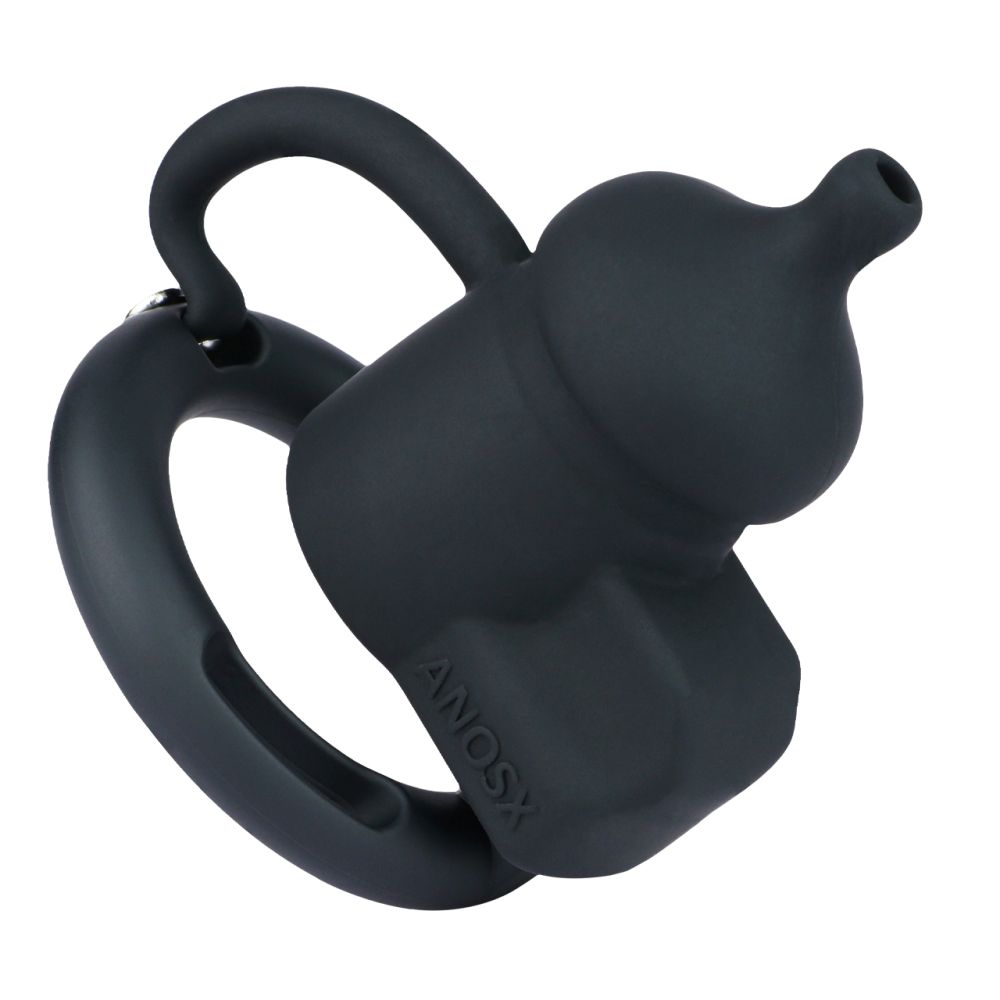 FAAK - Silicone Chastity Cage 121 - Black photo-3