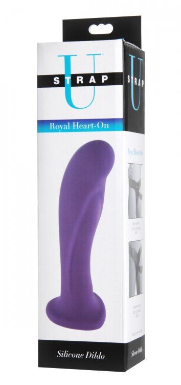 Strap U - Royal Heart On Silicone Dildo - Purple photo-4
