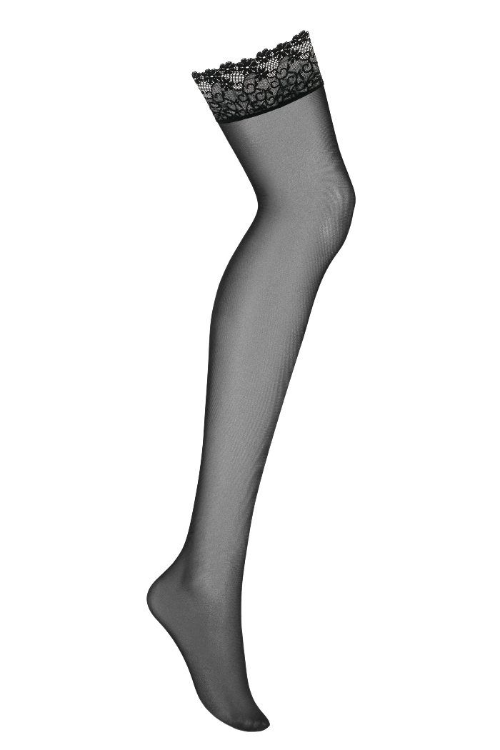 Love your legs! By wearing these incredibly tempting stockin... Obsessive - Kisselent Stockings - Black - S/M photo-5