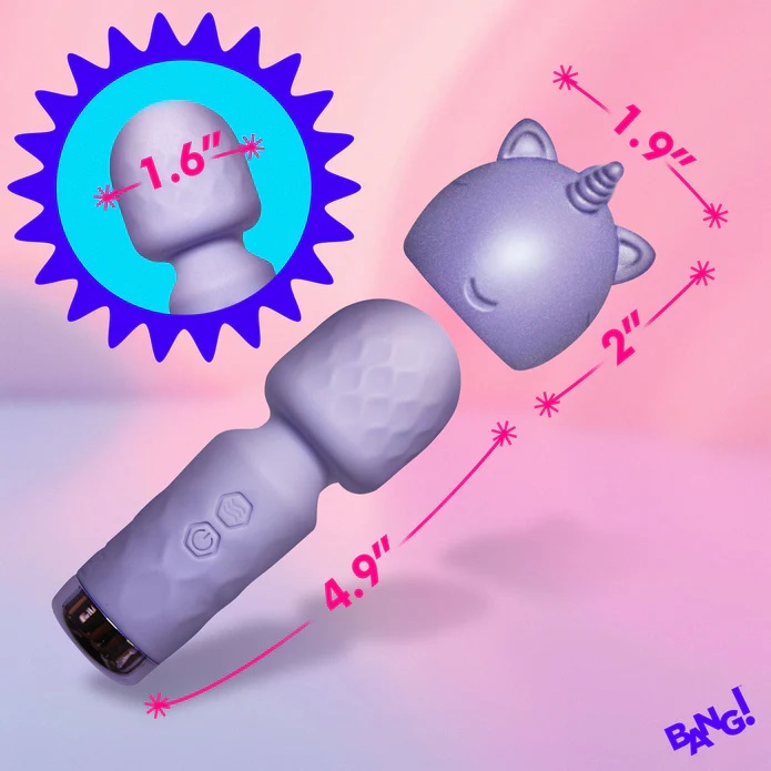 Introducing our enchanting iridescent lavender wand, a true ... Bang! - Unicorn Mini Wand Vibrator - Purple photo-6