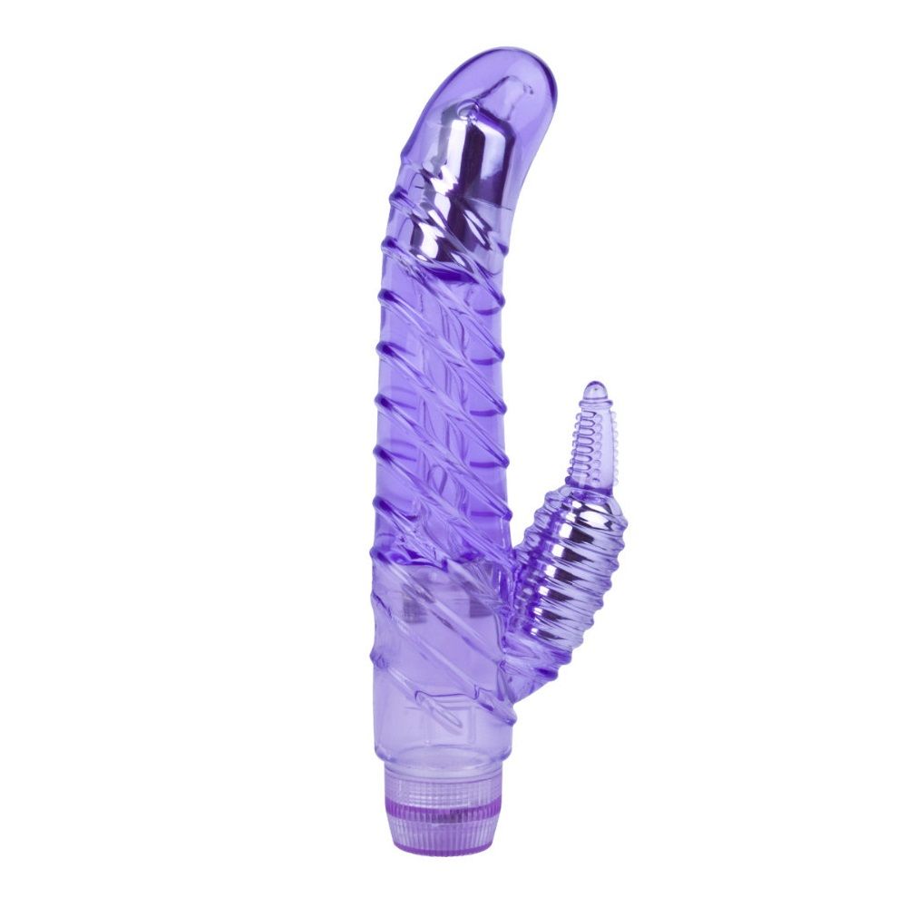 Don't be fooled with compact size this little guy packs ... Aphrodisia - Dual Stimulator Curve Seduction Vibe - Purple photo-2