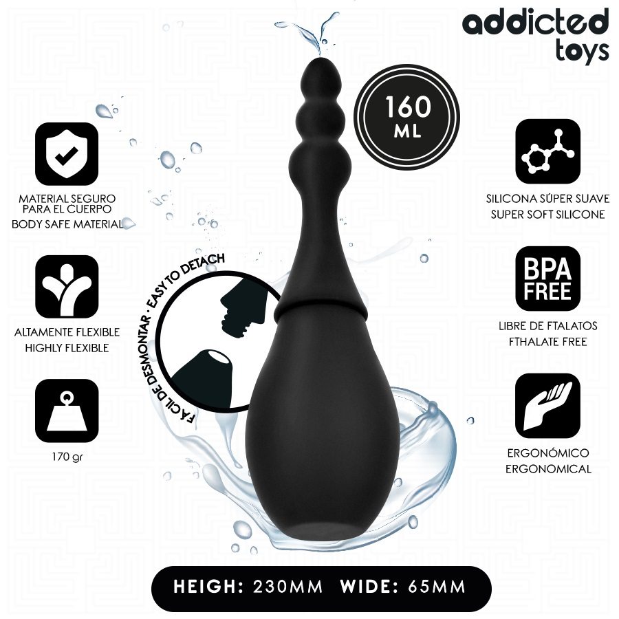 The Addicted Toys Model 4 Travel Cleaner is a great option f... Addicted Toys - #4 Travel Anal Douche - Black photo-4