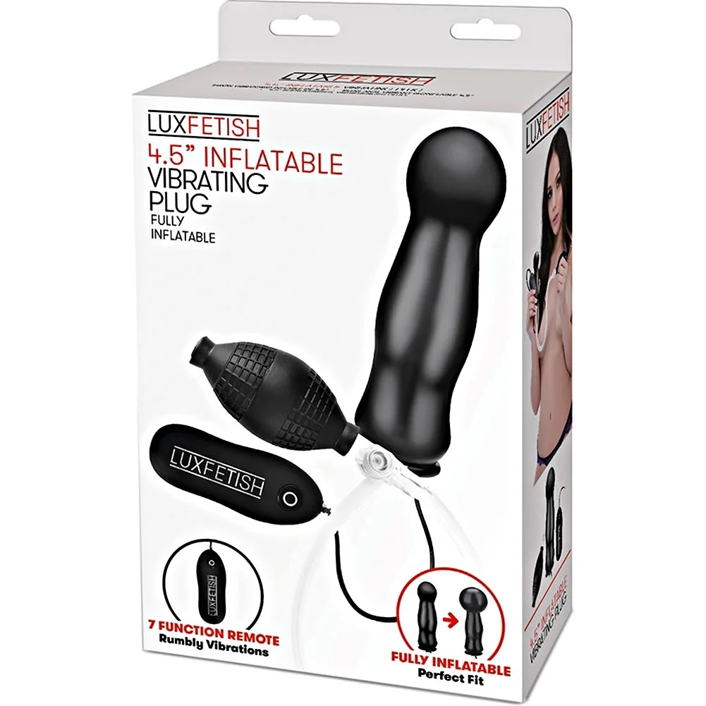 Take your sexual fantasies to new heights with the sensation... Lux Fetish - 4.5'' Inflatable Vibrating Plug photo-3
