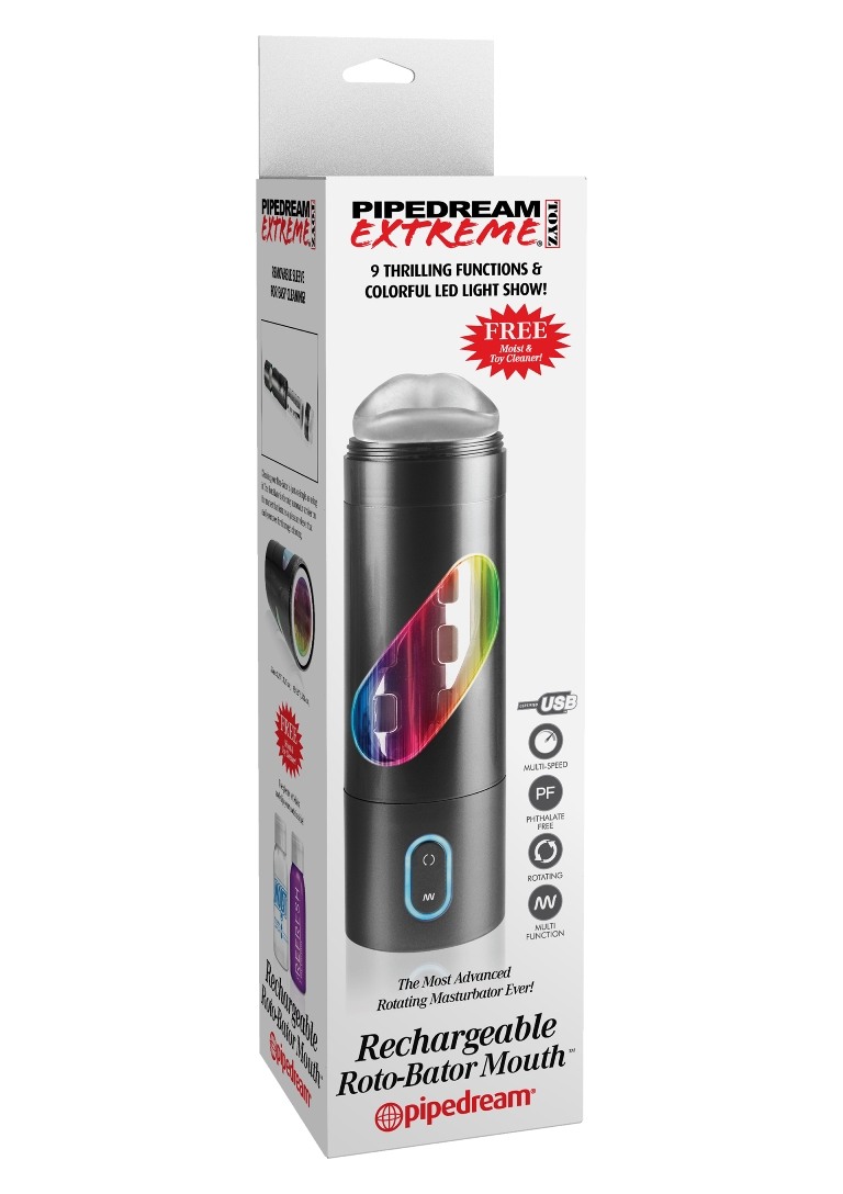 Get ready for the most incredible, most intense, most advanc... Pipedream - Roto-Bator Mouth Vibro Masturbator - Black photo-4