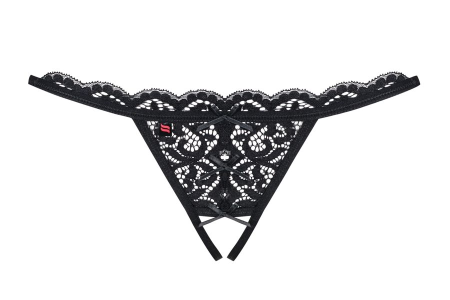 Welcome to Obsessive world of sexy bottoms! You’re gonna lov... Obsessive - 831-THC-1 Crotchless Thong - Black - S/M photo-7