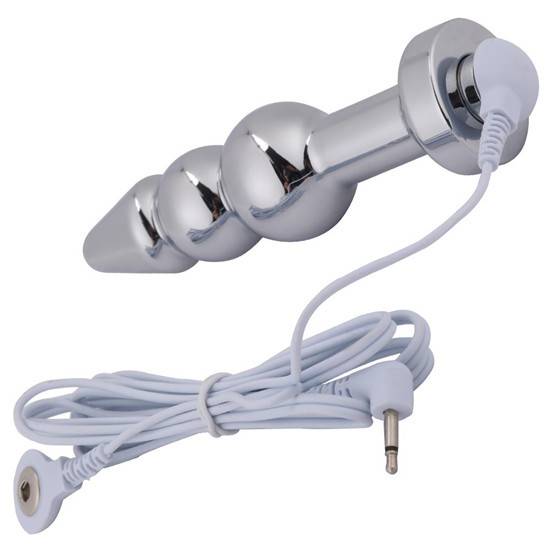 MT - Electric Shock Anal Plug & Ball Strecher 45mm photo-5