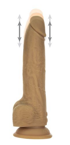 The thruster is finally here – with remote control accessibi... Naked Addiction - 9'' Thrusting Dong w/Remote - Caramel photo-5