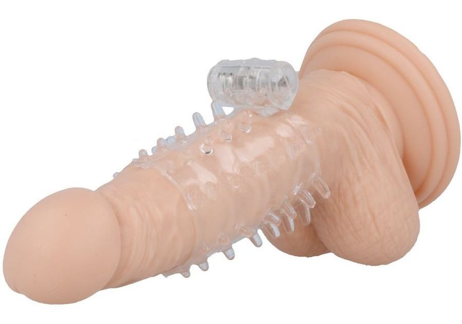 Erection support, incredible vibrations and explosive orgasm... Casual Love - Vibro Sleeve - Clear photo-3