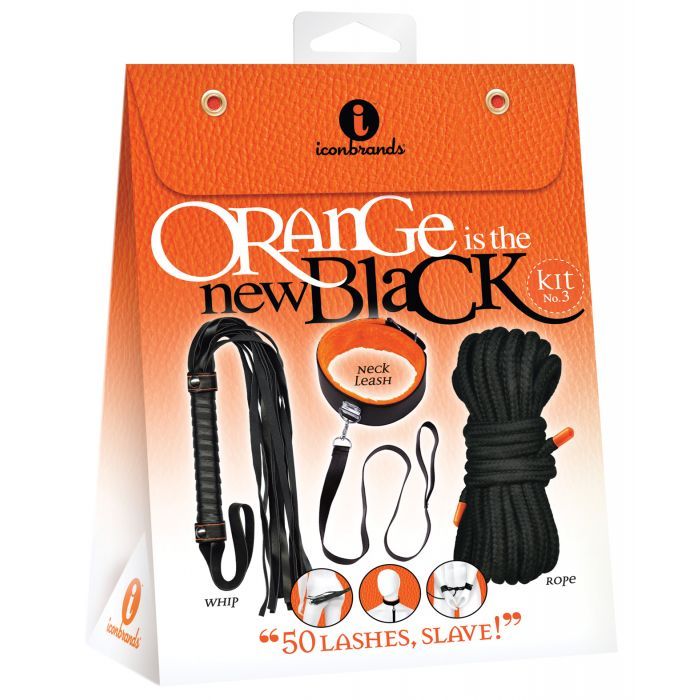 Collect all three kits for fifty shades of orange. Wonderful... Icon Brands - 50 Lashes Slave Bondage Kit #3 - Black photo-2