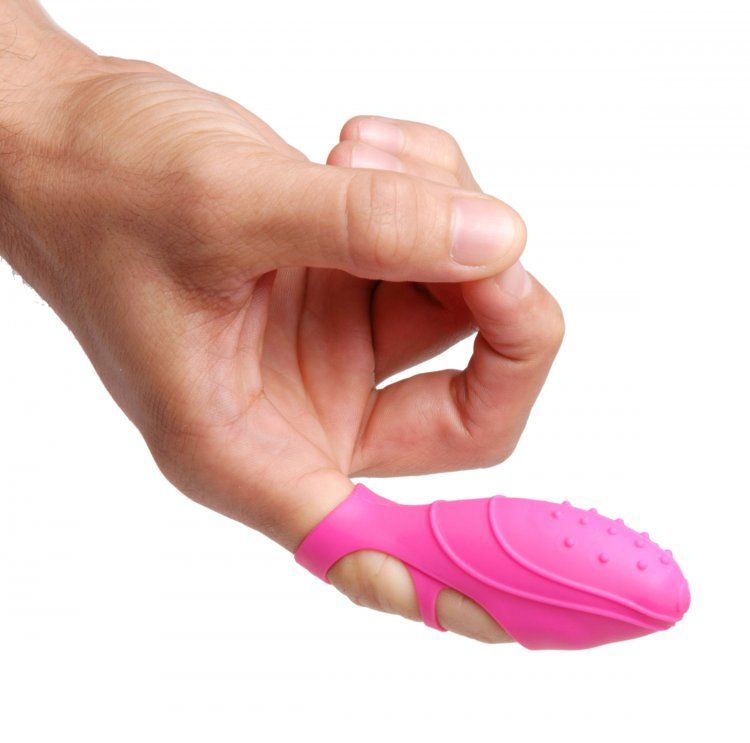 Slip her the finger with this sexy vibrating stimulator from... Frisky - Bang Her Silicone G-Spot Finger Vibe - Pink photo-2