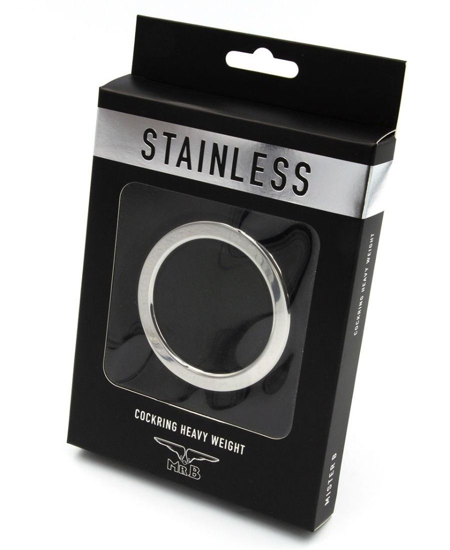 This Mister B Cockring Heavy is a stainless steel cockring, ... Mister B - Stainless Cockring Heavy 40mm - Silver photo-6