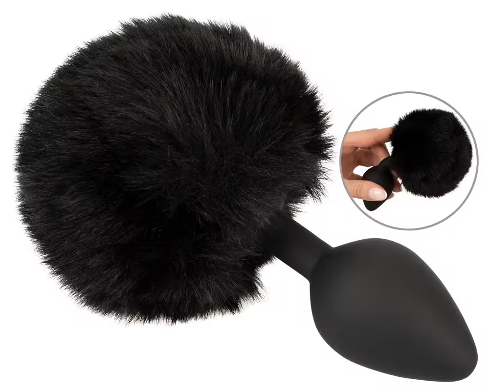The fluffy tail plug for your butt size M by You2Toys has a ... You2Toys - Fluffy Tail Plug M - Black photo-7