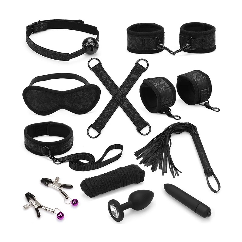 Liebe Seele - Lace Bondage Kit 11pcs - Black