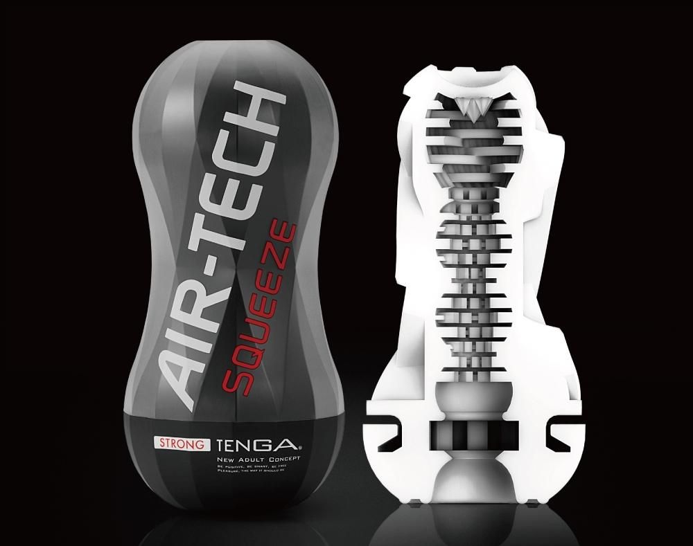Tenga - Air-Tech Squeeze 重複使用型真空杯 刺激形 - 黑色 照片-2