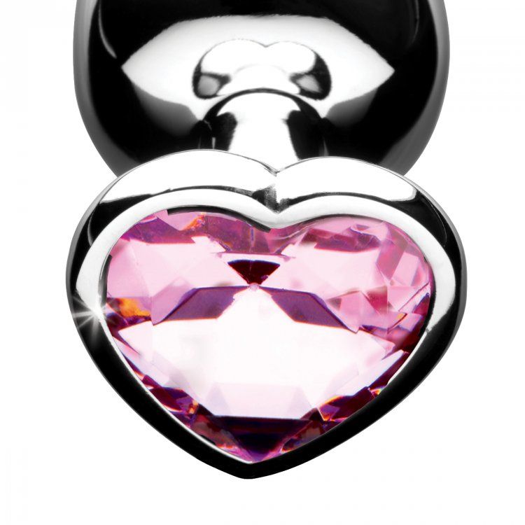When love is in the air, adorn your derriere! These heart-sh... Booty Sparks - Heart Gem Anal Plug Set 3pc - Pink photo-3