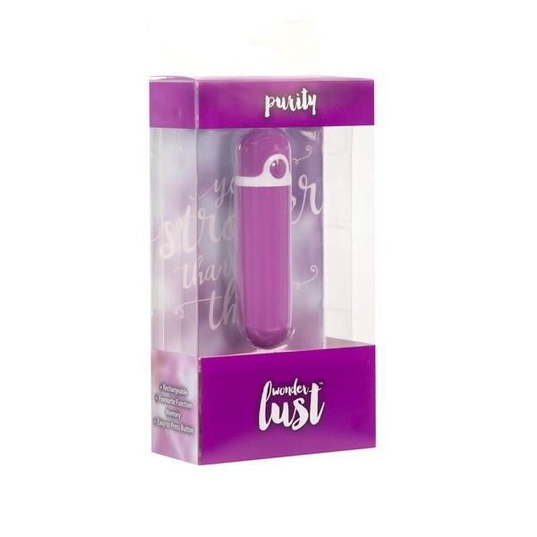 The Wonderlust Purity Sex Toy bullet is pure power! This rec... Wonderlust - Purity Rechargeable Bullet - Purple photo-8